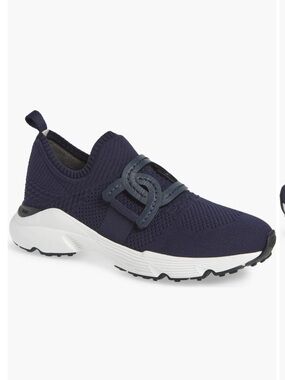 Tod's Kate Navy Knit Slip-On Sneaker
